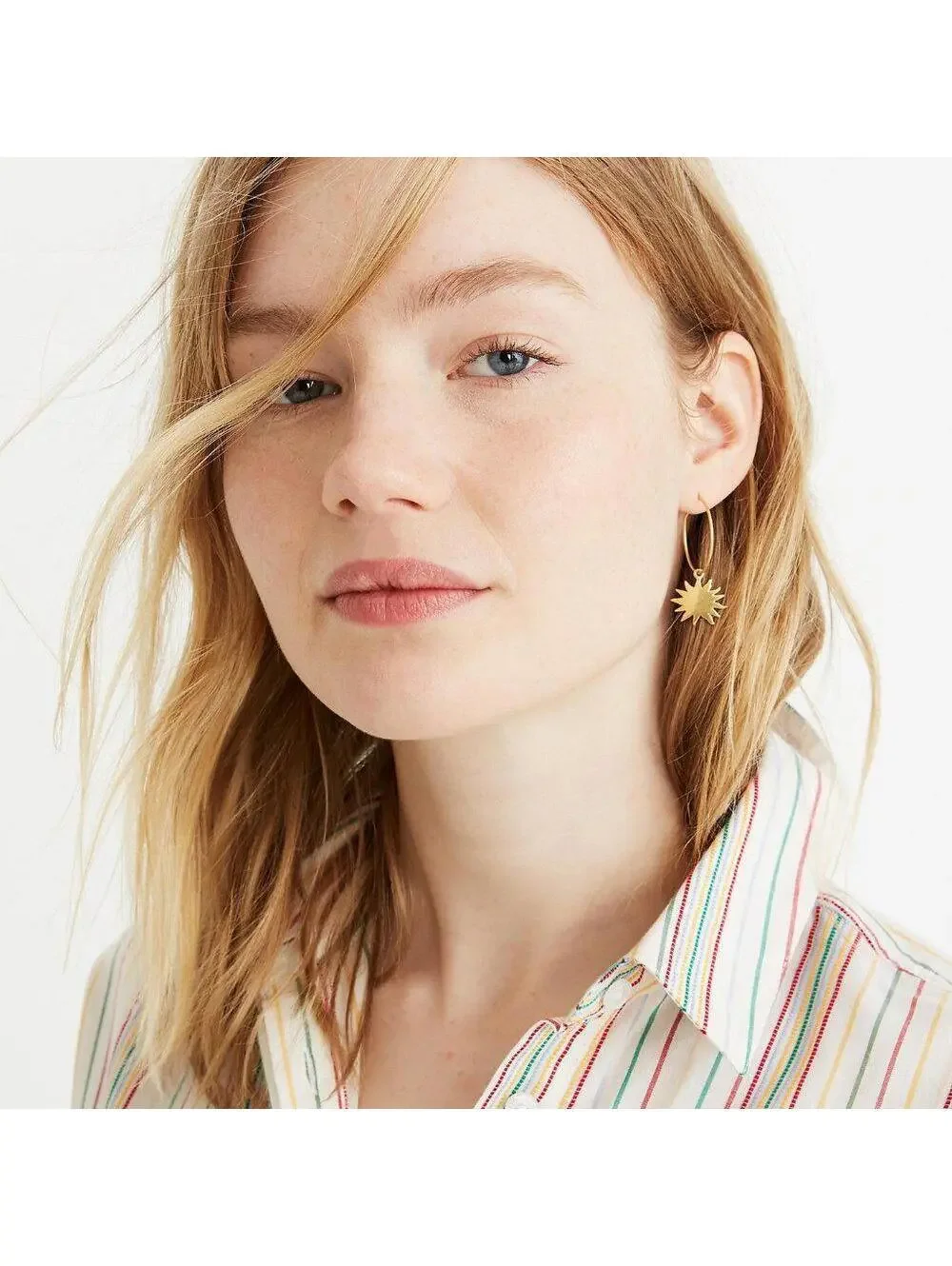 Madewell Sunbeam Charm Hoop Earrings - Picture 7 of 7